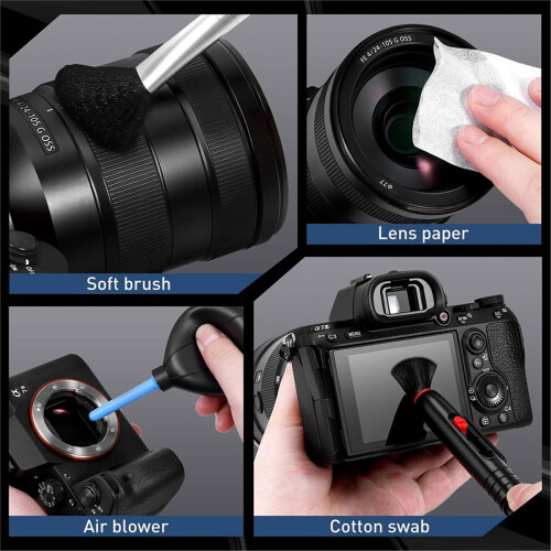 Comprehensive Camera Lens Cleaning Kit for DSLR & Mirrorless - , - Includes Tools & Bag 1