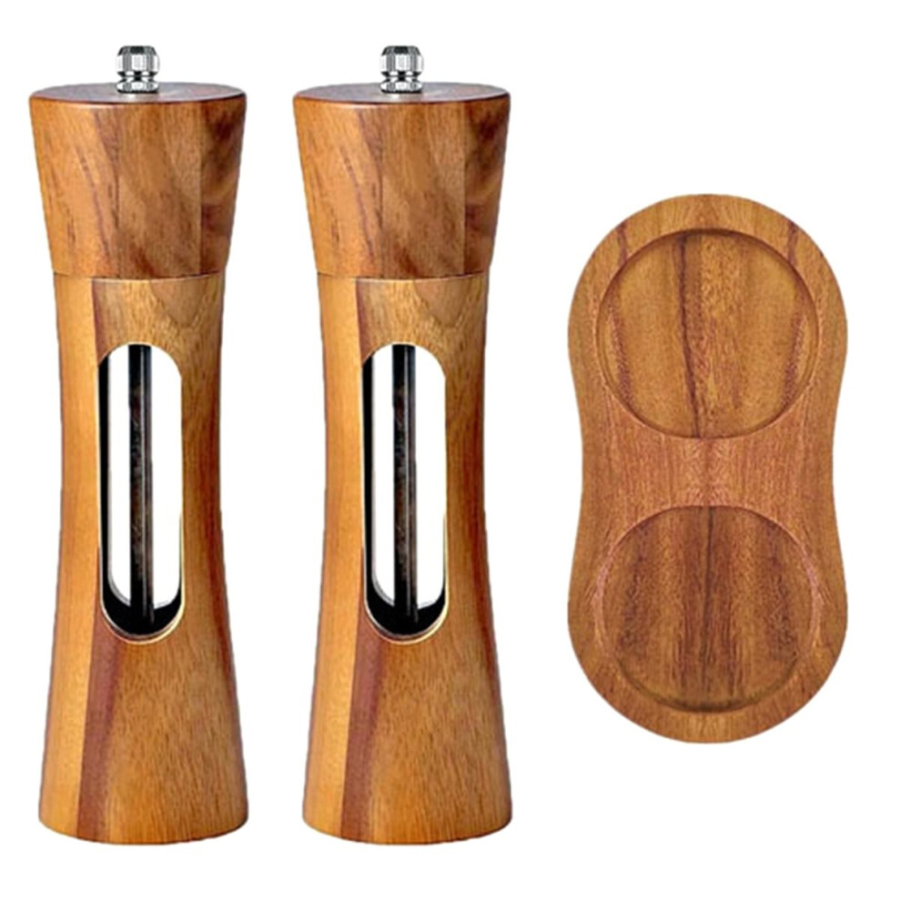 Pepper Wood Salt And Pepper Mill Manual Salt Mill Spice Mill With Adjustable Ceramic Grinder For Pepper Salt Spices 4852509346686