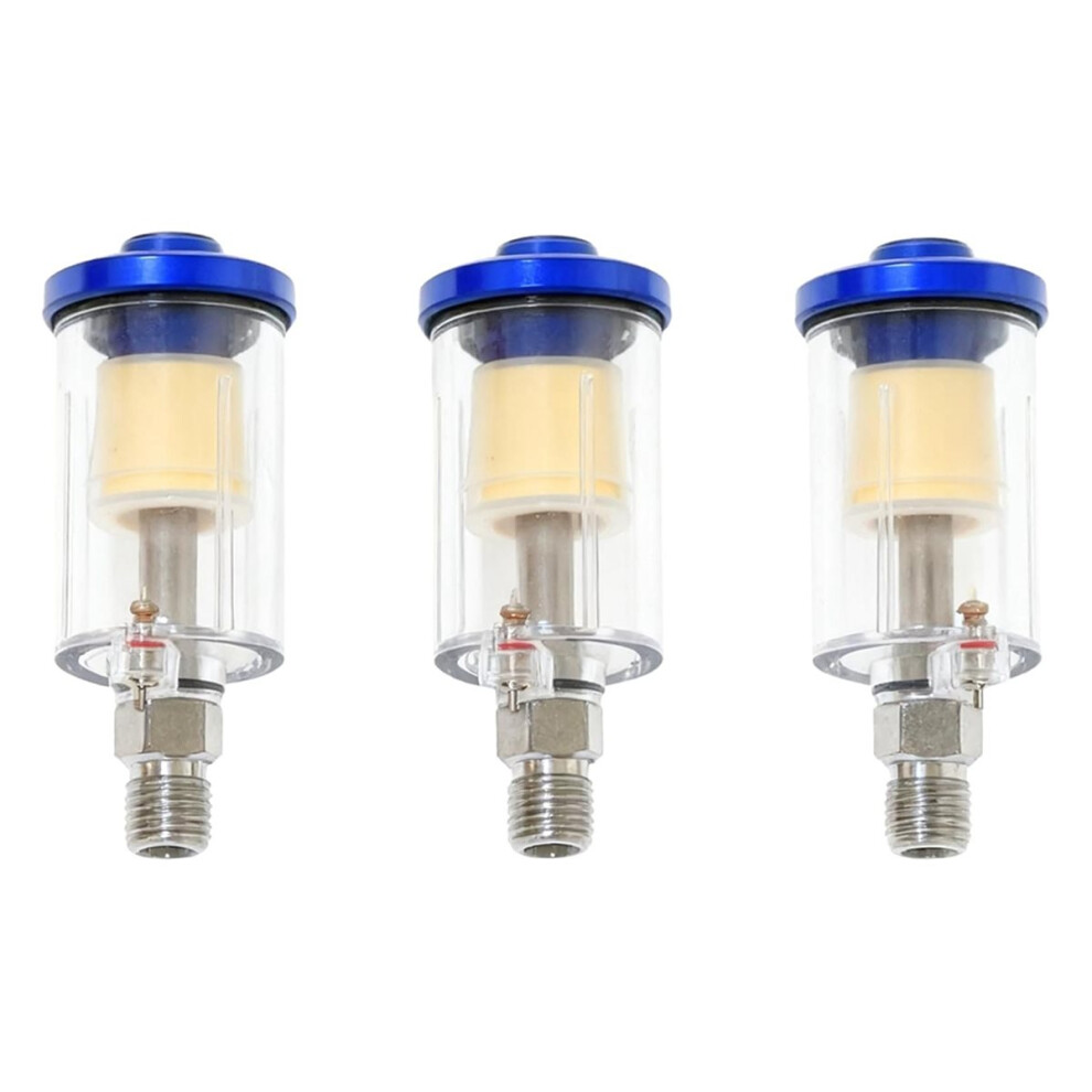 3-Pack Air Compressor Water Separator Filter - 1/4" Npt, Oil Moisture Trap For Pneumatic Tools (90 Psi Max) 4852509348086