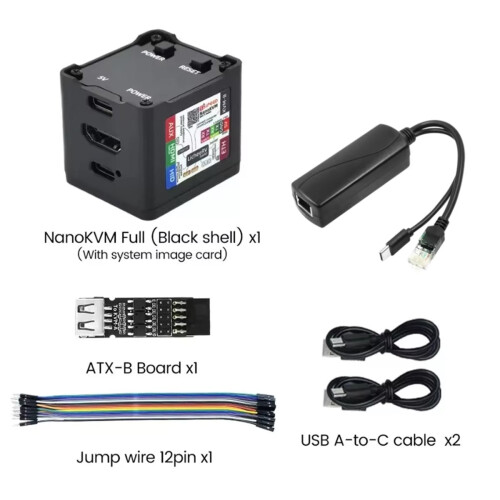 For NanoKVM PiKVM Remote Control Operation and Maintenance Server Mini PiKVM Remote Desktop Server UART Black 1
