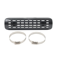 Curved Motorcycle Muffler Pipe Heat Shield Cover with Two 2-7cm Hose ClampFor for
