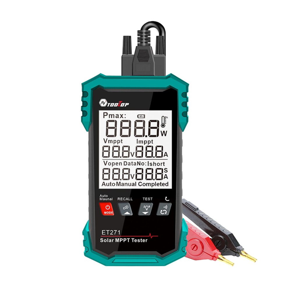 Et271 Solar Mptt Power Tester 3.2Inch 2000W Photovoltaic Power Meter Pmax Voc Measurement Solar Tester 4852509339732