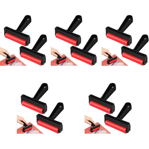 10 Pcs Soft Rubber Roller Rubber Brayer Roller for Printmaking Rubber Brayer Rubber Roller Ink Stamping Roller Rubber