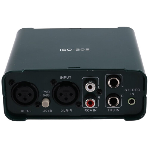 Stereo Audio Noise Isolator Signal Filter Unbalanced and Balanced Multi-Interface Mixer Noise Elimination