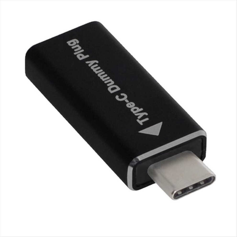 Virtual Display Adapter Usb-C Type-C Ddc Edid Dummy Plug Headless Ghost Display Emulator 1920X1080p@60Hz Black 4852352379367