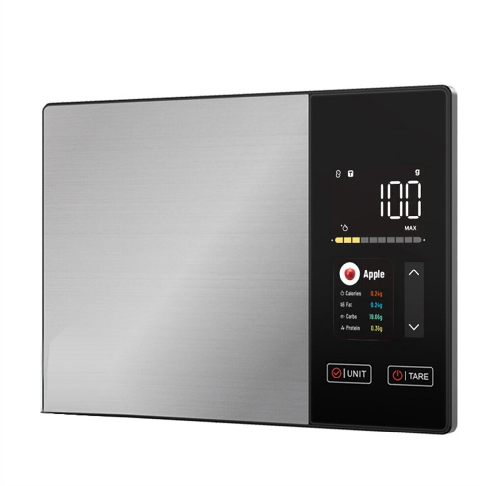Kitchen Scale Stainless Steel Food Calorie Protein Fat Carbs Nutritional Calculator 11LB/5kg Weight for Healthy