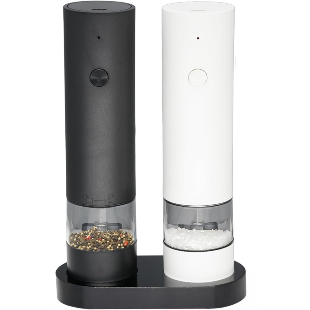 Electric Salt And Pepper Grinder Set, Mill Grinder With Adjustable Coarseness,Refillable Salt And Pepper Mill Set 4852352360242
