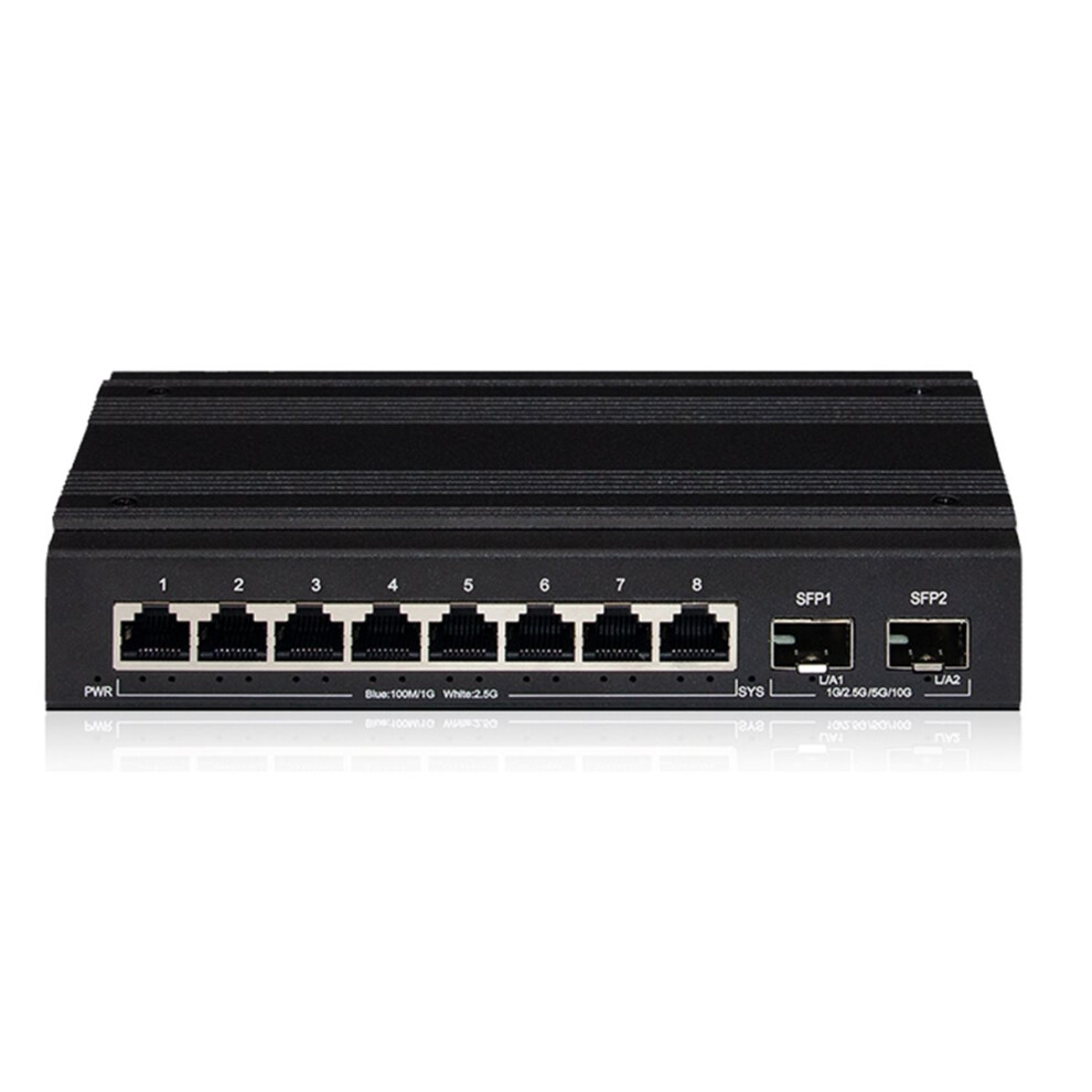 2.5Gb Ethernet Switch 8 Port 2.5Gbase-T Unmanaged Network Switch With 2 Sfp+ Port Plug And Play Homelab Switch Eu Plug 4852352390539