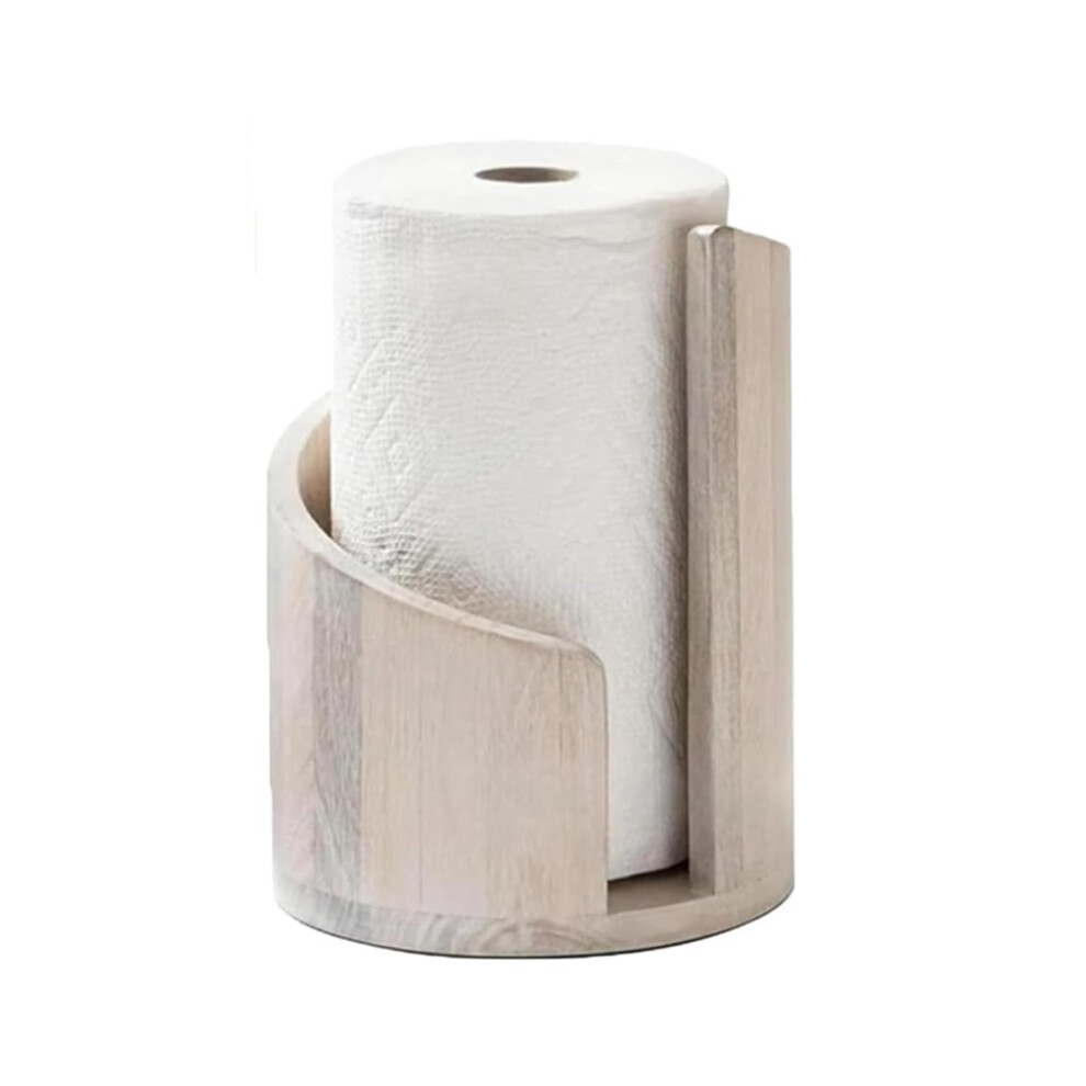 Mountain Paper Towel Holder Countertop with Round Base and Iron Holder,Spiral Design Decorative Storage Box for Home B