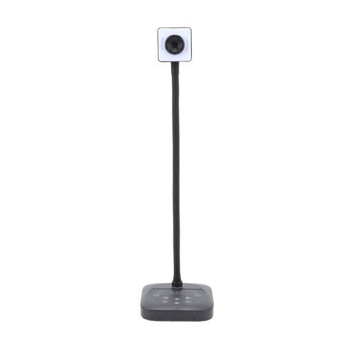4K Document Camera with Autofocus Microphone Three-Level LED Fill Light Plug and Play Ideal for Teachers, Students