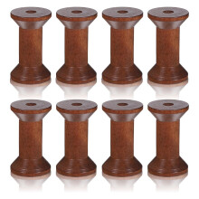 8pcs 2" Wooden Spools of Crafts Empty Natural Wood Thread Spools Bulk Empty Thread Spool Antique Wood Spool