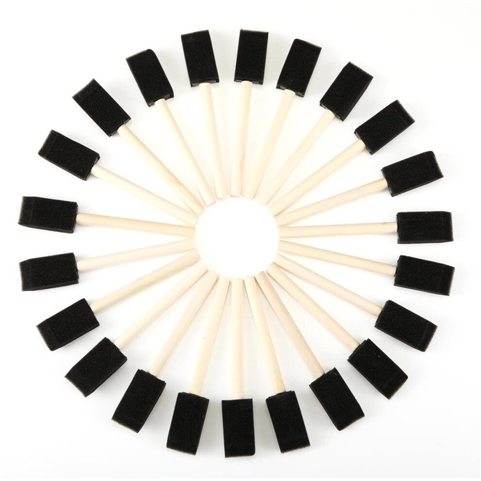 Foam Paint Brushes - 50-Pack For Acrylic, Staining, Varnishes & Diy Crafts, 1-Inch Disposable Sponge Brushes 4852509354032