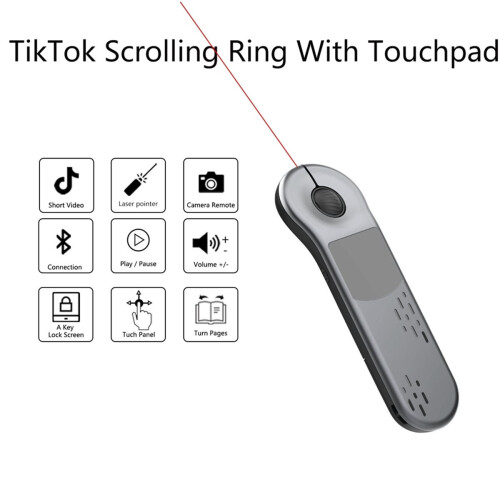 D13Pro Air Mouse with Touchpad Wireless PPT Pointer Bluetooth 2.4G Remote Control for PowerPoint/Tablet/Camera B 1