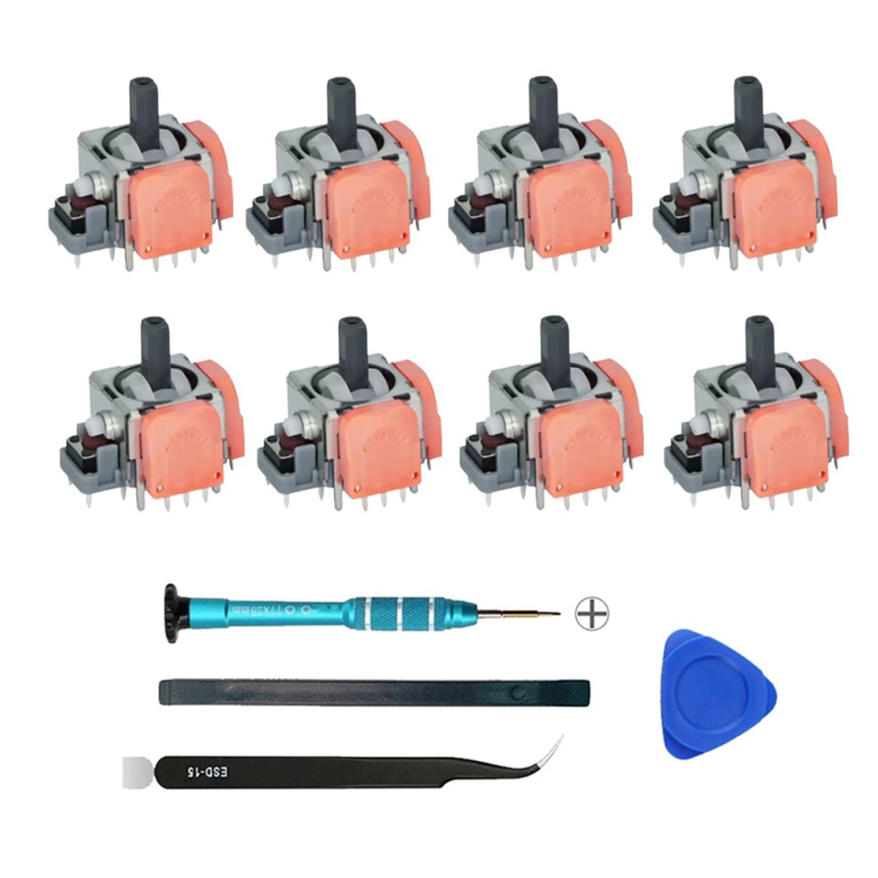 8Pcs 2Ndgen Angle Tmr Hall Joystick For Gamepad Tmr Electromagnetic Joystick Tunnel Magnetic Resistance Joystick Kit 4852352394155