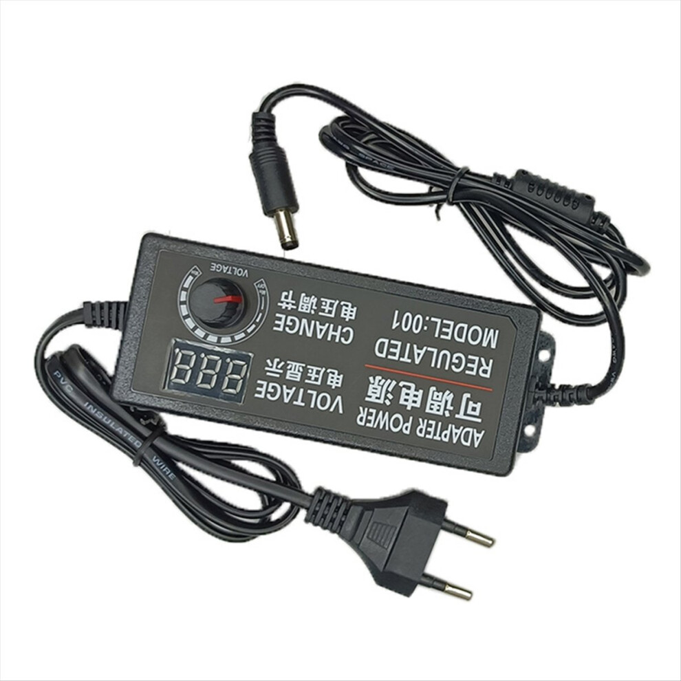 3-24V 3A Power Supply Adjustable Universal Switching Adapter,Variable Power Supply Converter With Led Voltage Display Eu 4852352352308