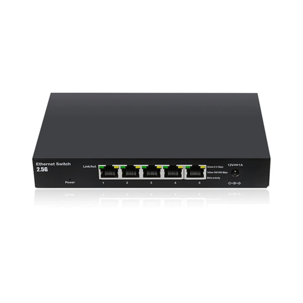 5-Ports 2.5G Unmanaged Ethernet Switch Auto-Negotiation Rj45 Ports All Port Auto /Mdix Eu Plug 4852352310735