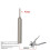 Locksmith Pin Remover, Car Folding Remote Control Key Pin Removal Pin Remote Control Key Folding Tool 1.56MM 2