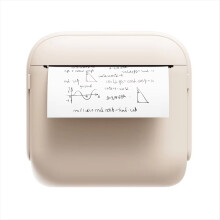 Pocket Thermal Label Printer 203dpi Wireless Sticker Photo Printer Sticker Maker Machine with 1 Rolls Paper Beige