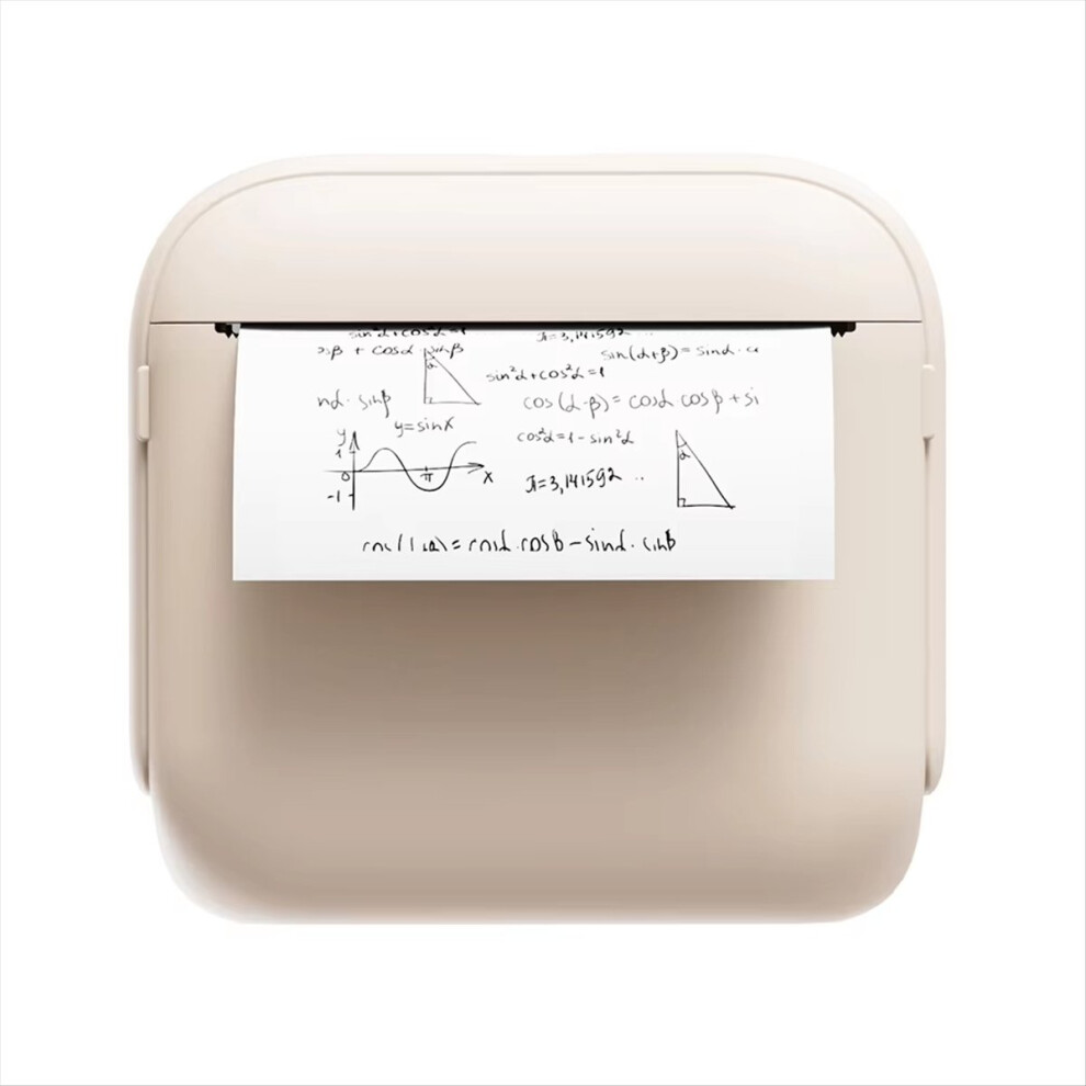 Pocket Thermal Label Printer 203Dpi Wireless Sticker Photo Printer Sticker Maker Machine With 1 Rolls Paper Beige 4852352387423