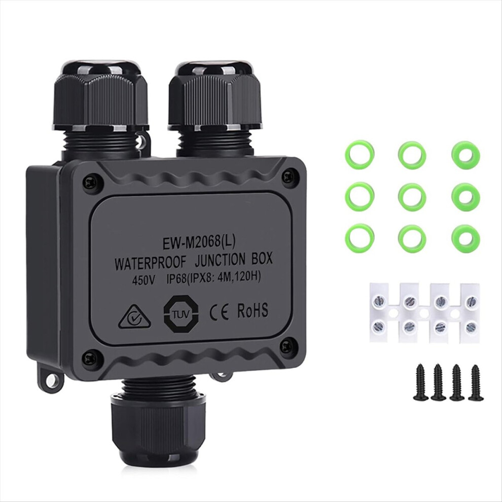 Junction Box Outdoor Waterproof Electrical Box,3 Way Plug Line Plastic External Junction Box,Electric Power Cord Boxes 4852352371293