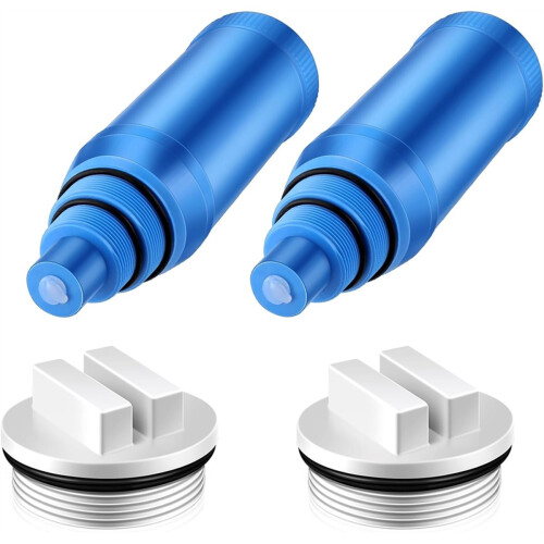 2Pcs 9 Inch Above Ground Pool Skimmer Guard with 2Pcs 1.5inch Threaded Pool Spa Return Line Winterizing Plug