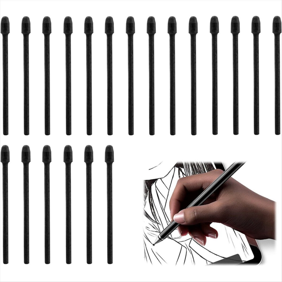 20Pcs Pen Tips Replacement, Pencil-Feel Nibs, Pen Tips For Digital Writing/Drawing Compatible, For Students, Artists 4852352388451
