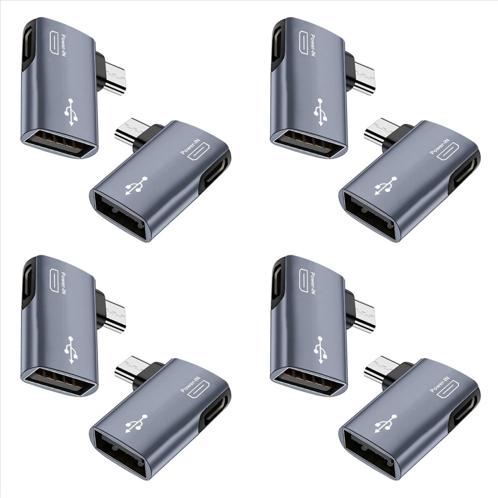 8Pcs Otg Adapter For 90 Degree Left/Right Angle Micro-Usb To Usb Otg Adapter For Android Phone Tablet 4852352332263