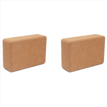 2X Cork Yoga Block Gym Blocks Cork Yoga Brick Exercise Stretch Body Shaping Yoga Blocks Fitness Yoga Accessories B