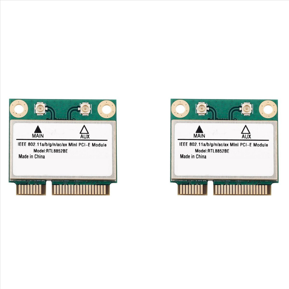 2X Rtl8852be Network Card Wifi 6 1800Mbps Bt 5.2 Dual Band Wireless Minipcie 802.11Ac/Ax 2.4G/5Ghz -Mimo 4852352336018