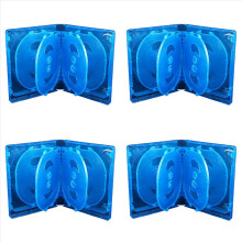 4X CD Storage Box 10-Piece Pack CD Case Plastic Double-Sided CD Storage Car CD Case Thickened DVD Case,Blue