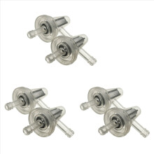6X Motorcycle Snowmobile Clear Gas Inline Right Angle Filter 1/4 6/7Mm Bike