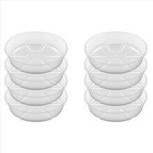 8Pack Clear Plant Saucer 8Inch Plastic Plant Saucers Thicker Plant Tray Flower Pot for Indoor Outdoor Garden