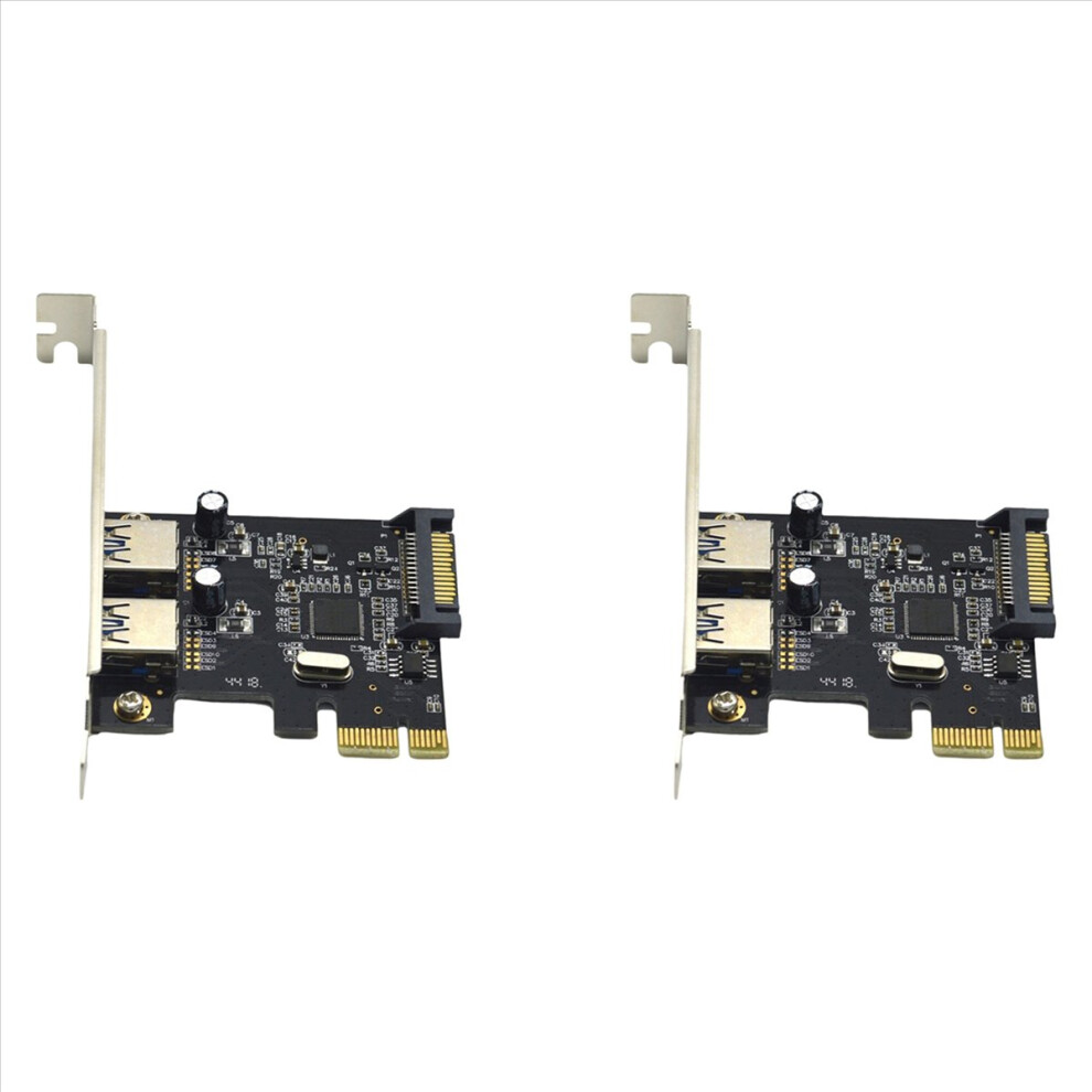 2X Pcie Expansion Card Pci-E To 2-Port Usb3.0 5Gbps Convert Card Riser For Win7/8/9/10/Linux 4852352328754