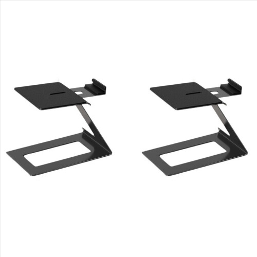 2X Desktop Speaker Stand Mount Studio Monitor Riser Support with Vibration Absorption Pad Mount