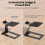 2X Desktop Speaker Stand Mount Studio Monitor Riser Support with Vibration Absorption Pad Mount 7