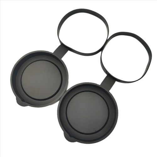 4 Pieces Binoculars Protective Rubber Objective Lens Cap Binocular Best Protect 61-63MM 1