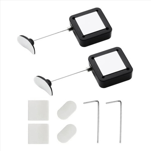 Retractable Remote Control Tethers, Remote Cable Lock , 6.6Ft /2M Remote Control Security Lock for TV and DVD 4 Pcs 1
