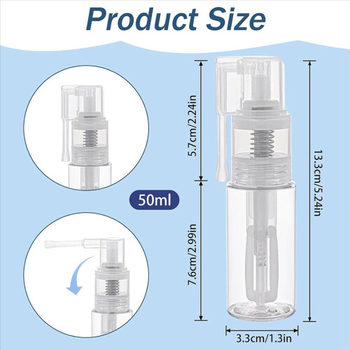 10 Pcs Glitter Duster Sprayer Transparent Craft Glitter -Bottle Empty Multi-Purpose Empty Plastic -Bottle 50ml 1