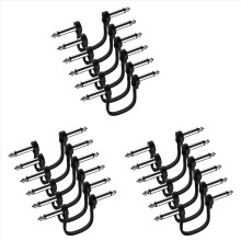 18 Pack 6 Inch Guitar Patch Cable, Instrument Guitar Pedal Cable Right Angle Flat Patch Cable