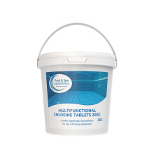 Multi-functional Chlorine tablets 200g | 5KG | Swimming Pools | 4-in-1 Sanitiser, Algaecide, Stabiliser, Clarifier