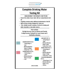 Complete Drinking Water Test Kit ? Professional High-Accuracy Testing for Chlorine, Fluoride, Lead, E. Coli & Arsenic | Fast, Reliable Results |