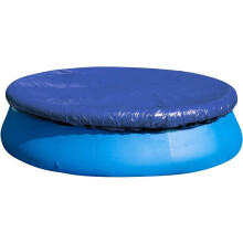 15Ft Swimming Pool Cover - Round Pool Cover - Inflatable Pool Cover with Drawstrings,Outdoor Garden Dust Solar Pool Cover Protector, Frame Pool