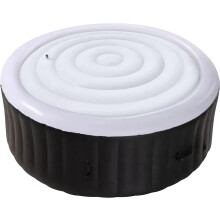 4.5 Ft Inflatable Round Hot Tub Cover - Energy Saving Spa Lid - Outdoor Spa Tub Lid for Insulated Thermal Bathtub