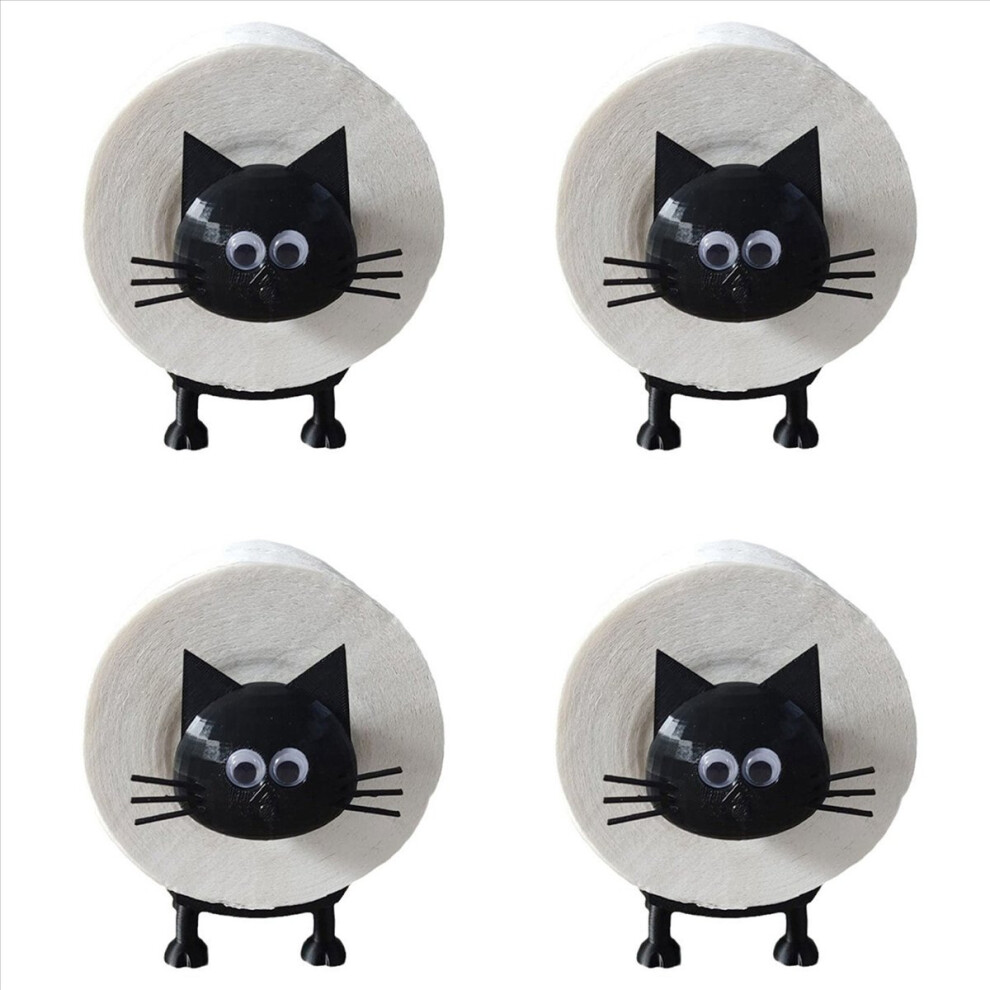 4X Cat Roll Holder Toilet Paper Holder Bathroom Set Paper Towel Roll Storage Cute Bathroom Decoration-image-OPC-PN7NBRP-NEW