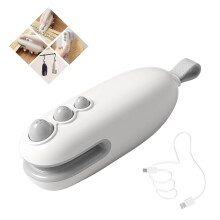 Mini Bag Sealer and Heat Sealer with Cutter, Rechargeable Bag Sealer 2 in 1, Portable Handheld Heat Sealer Machine with Magnetic for Keep Food Fresh