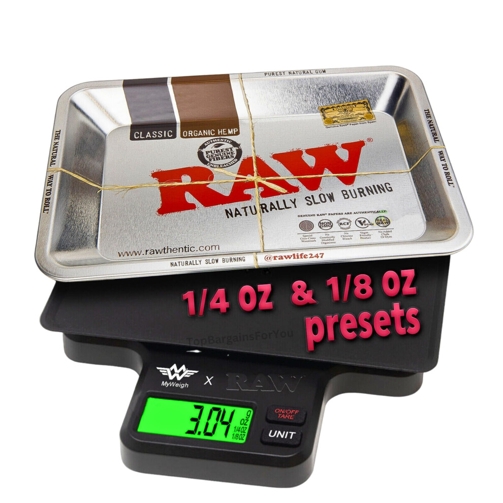 Zactly - My Weigh X Raw Digital Scale With 21Cm Mini Raw Rolling Tray