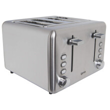 Igenix IG3204 4 Slice Toaster, Deep Slots with Adjustable Browning Control, Slide Out Crumb Tray for Easy Cleaning, Defrost and Reheat Function,