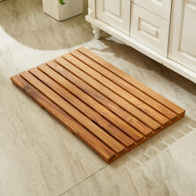 Organizedlife Bath Mat, Teak Wood, Large, 80x50cm, Non-slip Feet, Shower Stall Mat, Bathtub Mat, Swimming Pool Mat, Patio, Bathroom, Spa, Sauna Room