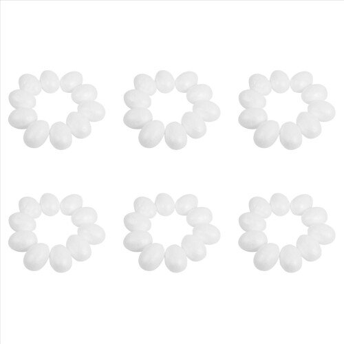 60 Eggs 6 cm White Easter Egg Decorative Egg for Painting or Sticking