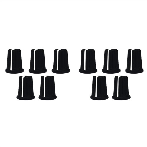 10X EQ Rotary Knob Replacement Equalizer Potentiometer Fader Knobs Push Rod Cap, Knob Cap-F